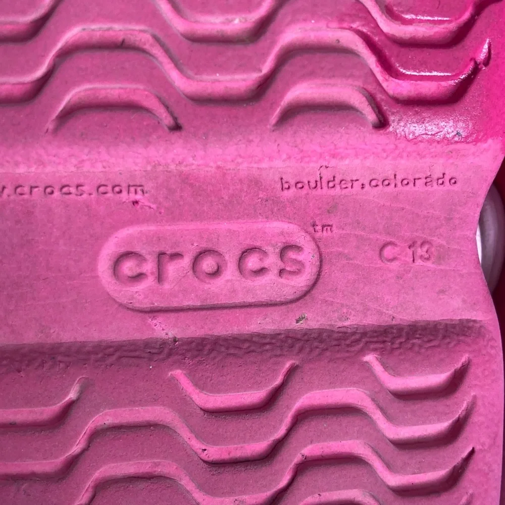 CROCS Kids Fuchsia Sandals Sz 13